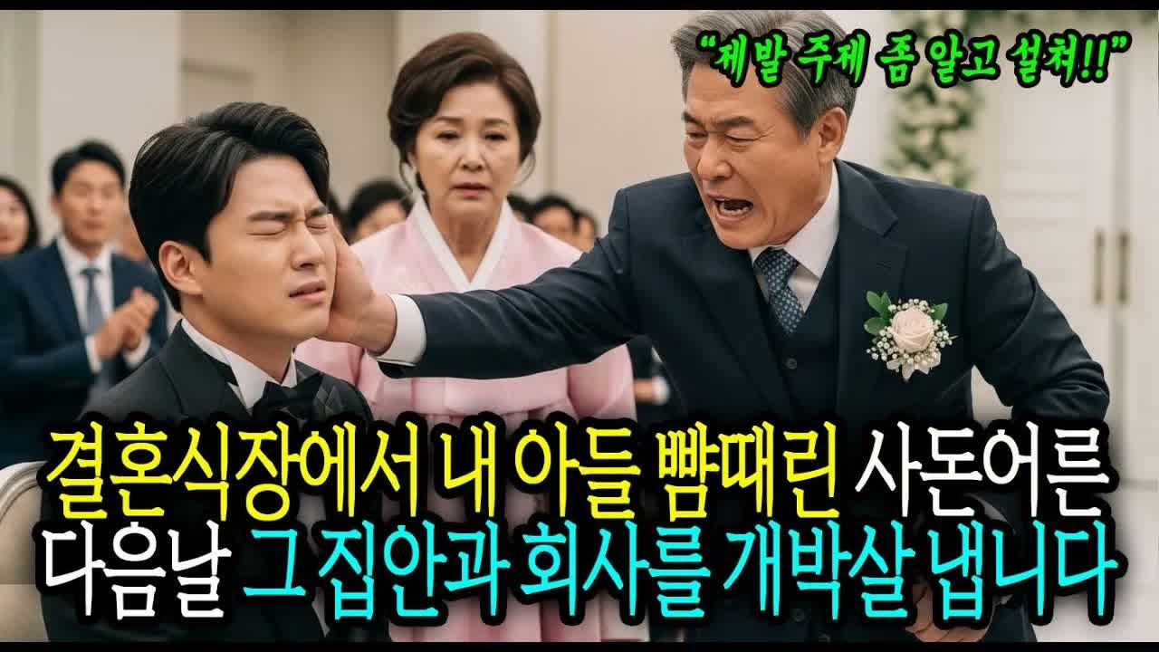결혼식장에서 내 아들 뺨 때린 사돈 어른, 다음 날 그 집안 회사 개박살내줬습니다    #사연라디오 #오디오북 #인생사연 #노후의지혜