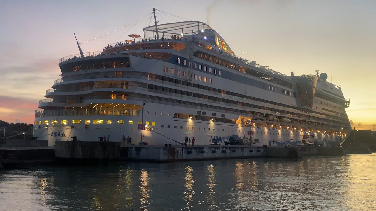 Multiple Cruise Ships at Sunset | Stunning Harbor Views & Calm Sea 🌅🚢