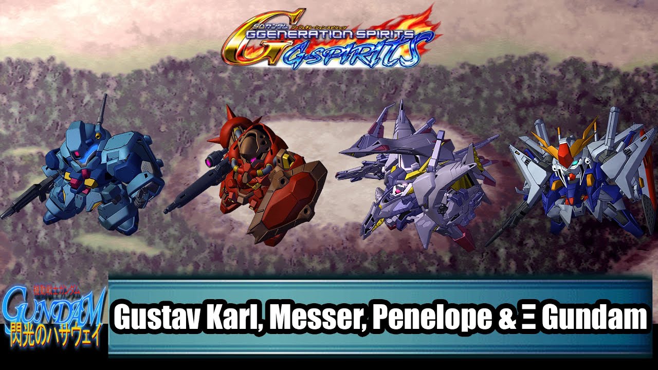 [ENG Sub]SD Gundam G Generation Spirits - Gustav Karl, Messer, Penelope & Ξ(Xi) Gundam Attacks