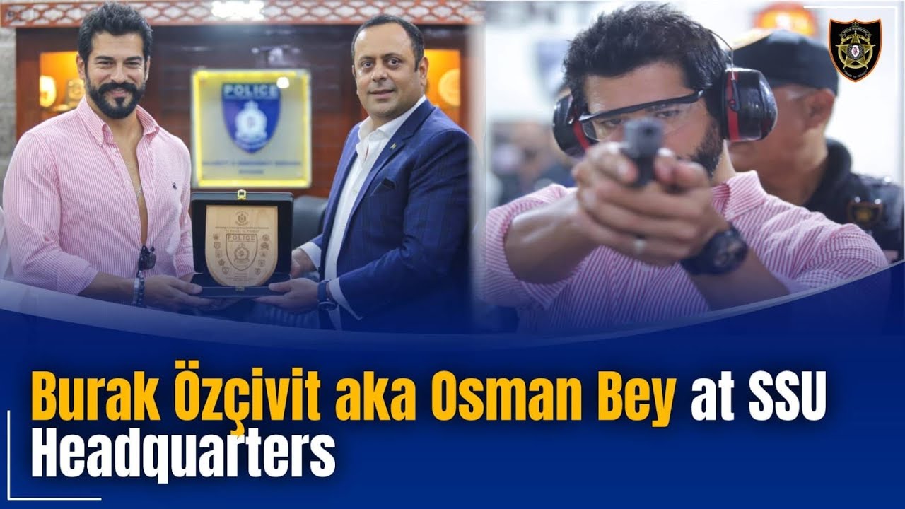 Burak Özçivit aka Osman Bey of Kurulus Osman at SSU Headquarters
