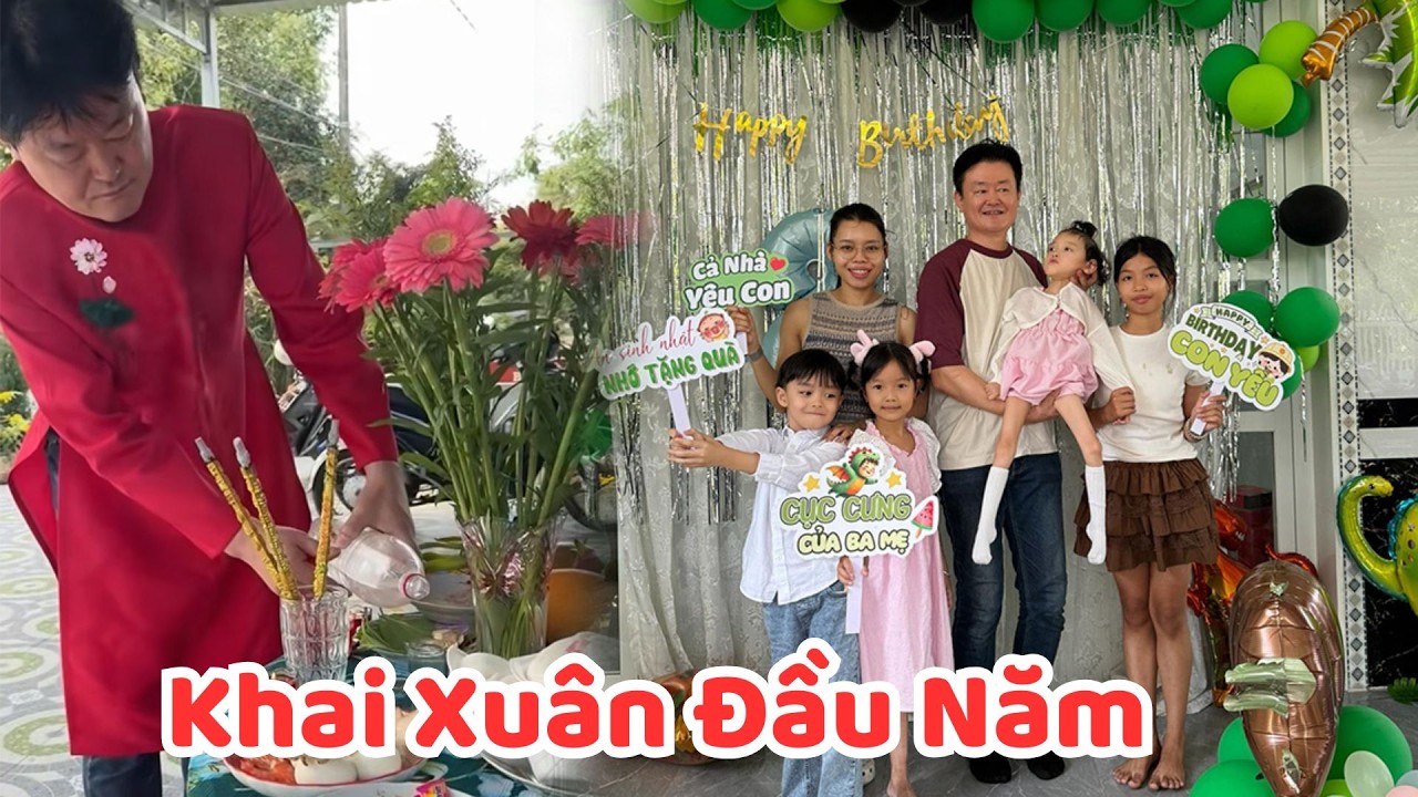 Khai Xuân Đầu Năm. Chúc Mừng Sinh Nhật Tùng Hon 8 Tuổi - Thị Thu Thảo Vlog