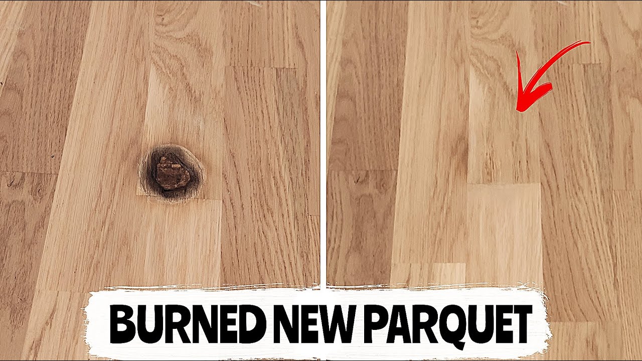 DIY restoration of burnt wood parquet