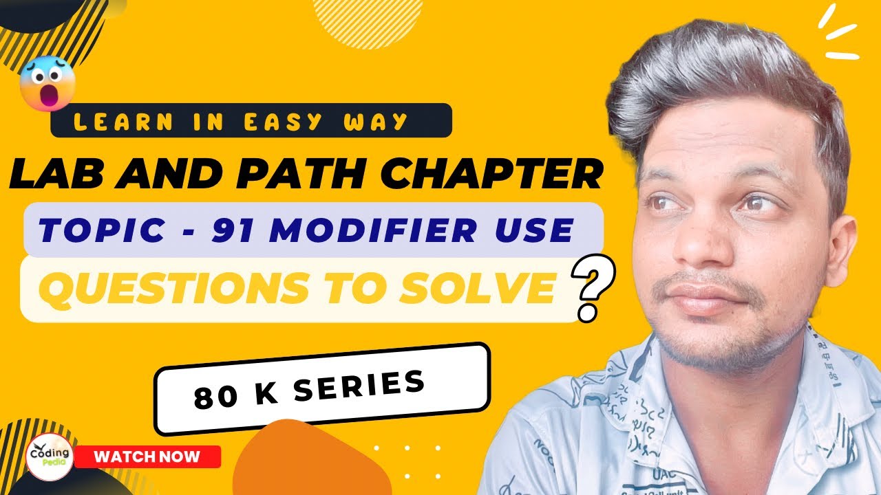 Lab and path chapter ll 91 modifier use with Questions ll #cpcexam #cpc #aapc #icd #exam