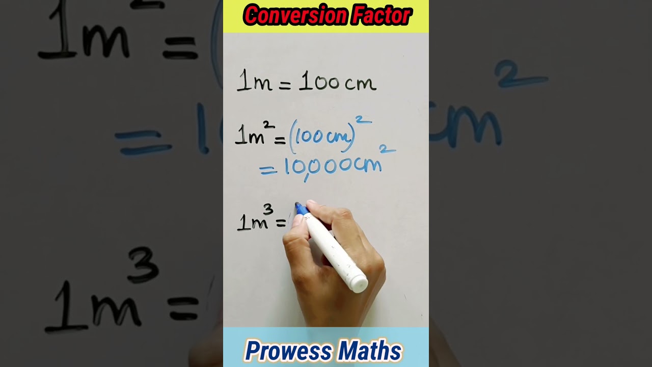 Wsp&oacute;łczynnik konwersji |m&sup2; na cm&sup2;|m&sup3; na cm&sup3; #Mathshorts #PayalNayak