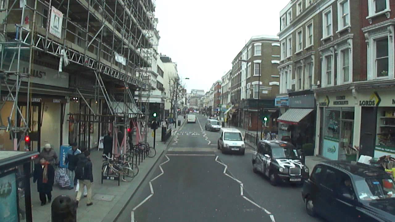 A number 27 bus ride at 4:00pm from Hammersmith Bus Station to Chalk Farm Morrisons
