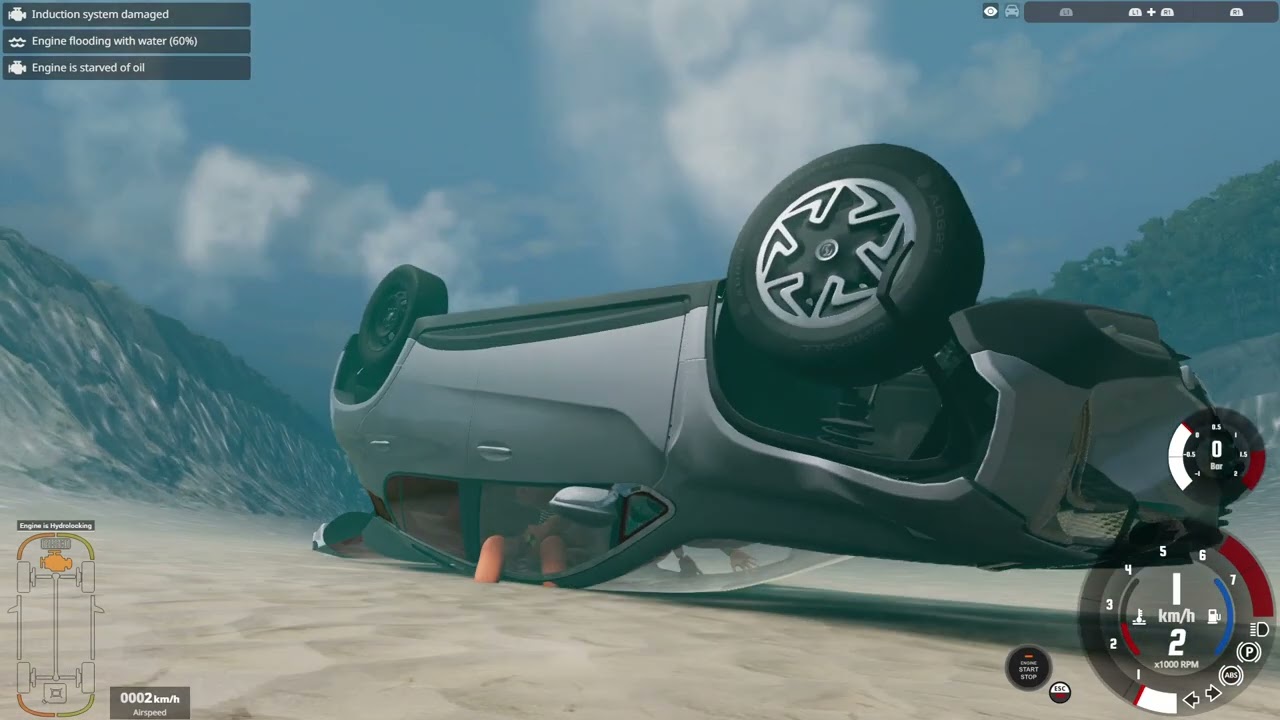 BeamNG drive and  im just driving around...