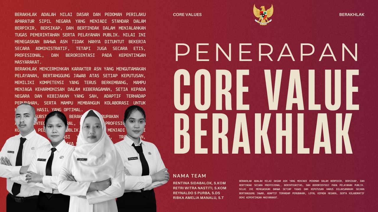 Vidio Penerapan Core Values ASN BerAKHLAK