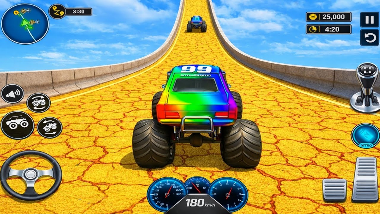 Monster Truck Ultimate Rampage Racing Gameplay | Insane Mega Ramps, Sky-High Jumps & Epic Crash