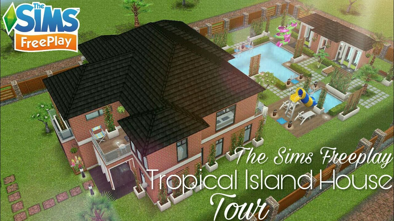 The Sims Freeplay [Tropical Island House] Tour 🍃🌴🌵🌳