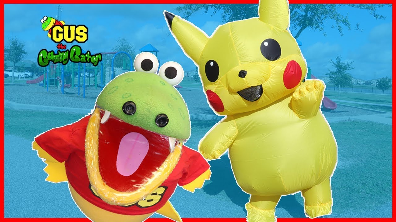 Pokemon Go In Real Life Giant Pikachu Toy Hunt