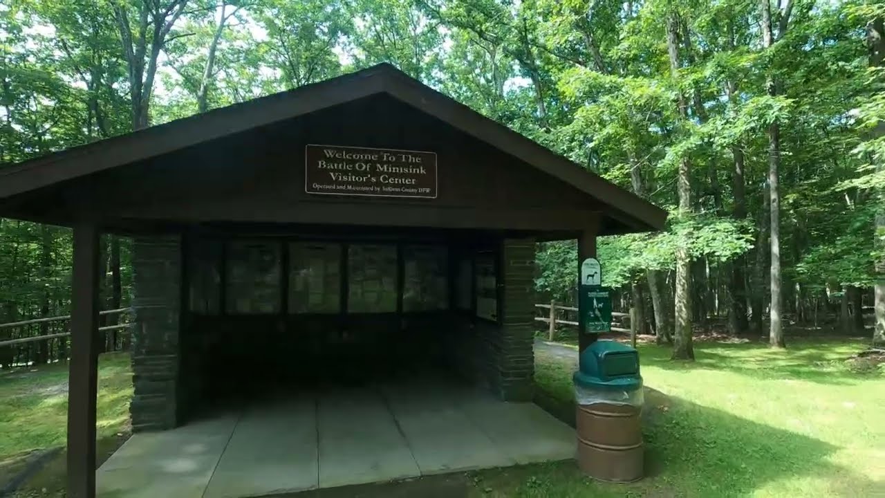 Hiking at Minisink Battleground Park (National Register of Historical Places) Revolutionary War