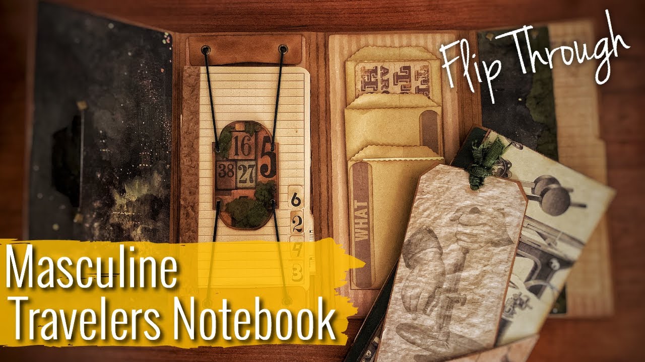 One More Travelers Notebook for Men | Flip Through
