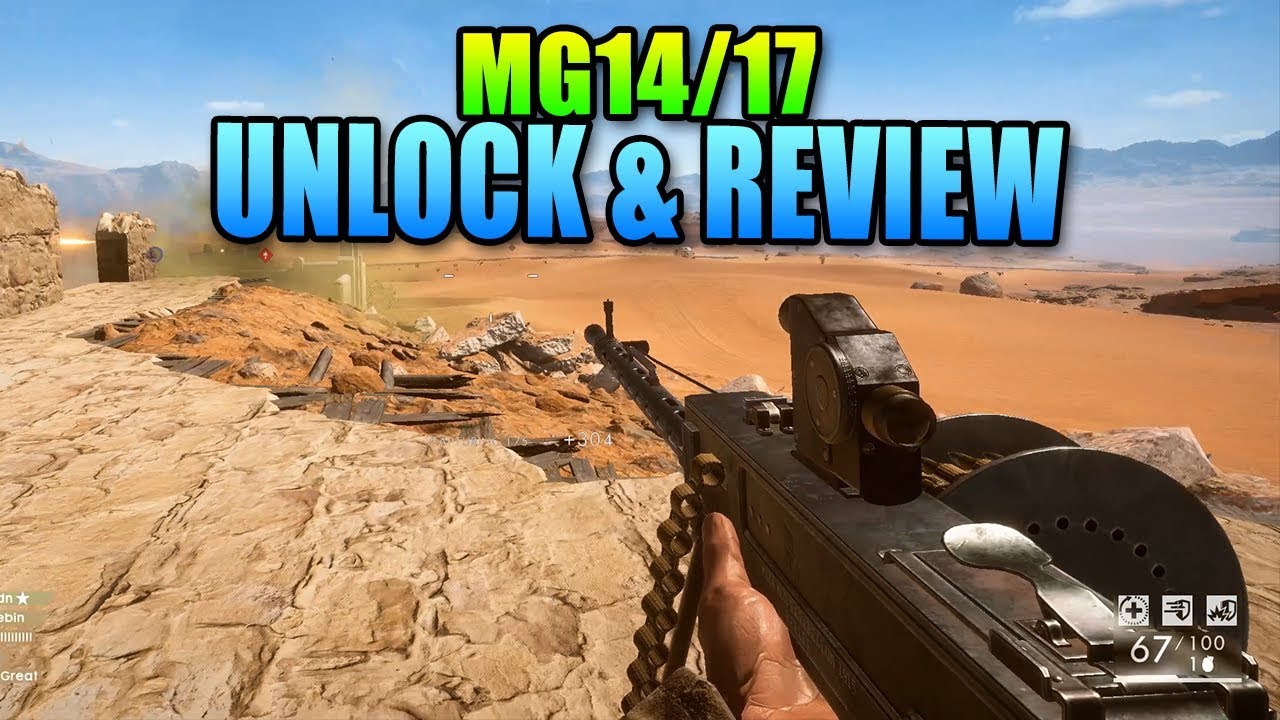 Parabellum MG14 Fastest Killer! Unlock & Review | Battlefield 1
