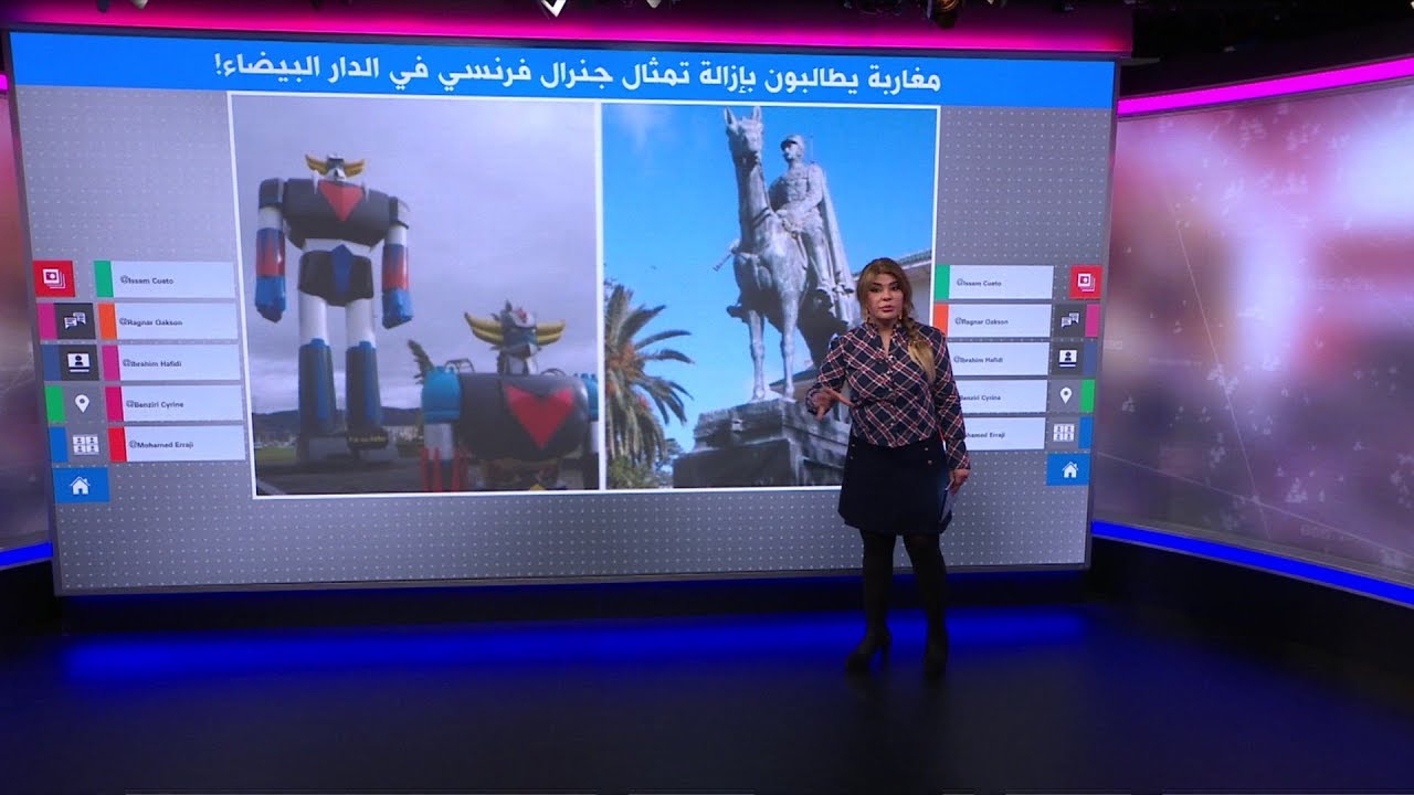 مغاربة 🇲🇦 يطالبون بإزالة تمثال لجنرال فرنسي 🇫🇷في الدار البيضاء، ووضع شخصية كرتونية مكانه❗️