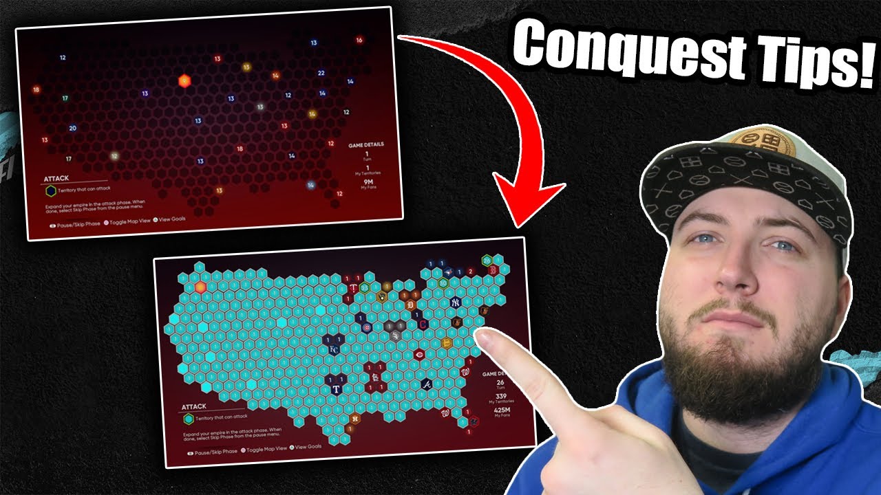 Conquest Tips on MLB The Show 21! Best Way to Finish USA Map!