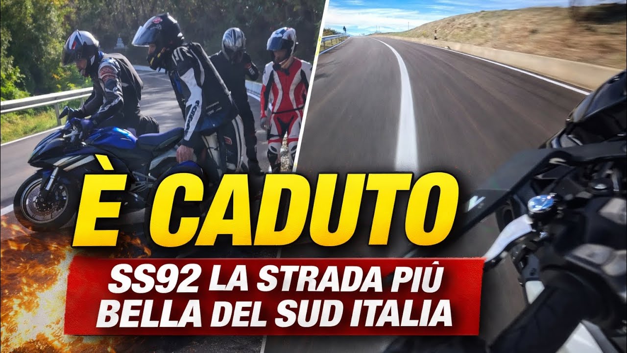 Caduta sulla strada più bella del sud Italia-Kawasaki Z900 2025