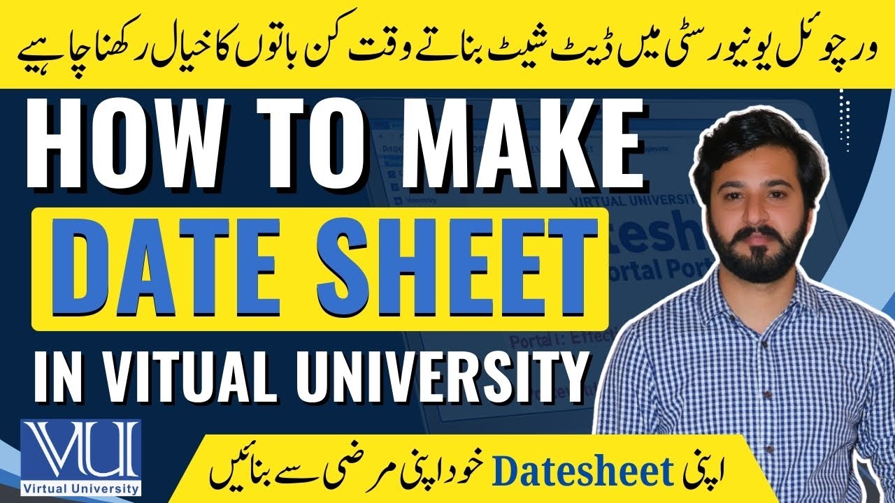 How to Make Datesheet in Virtual University | VU Main Date Sheet Kaise Banaye