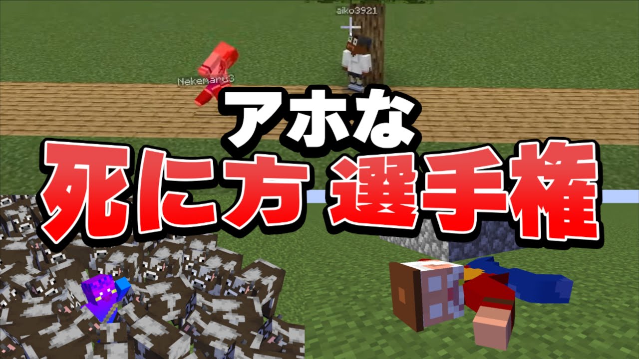 笑ったら負けなアホな死に方選手権が開催された！【マインクラフト】