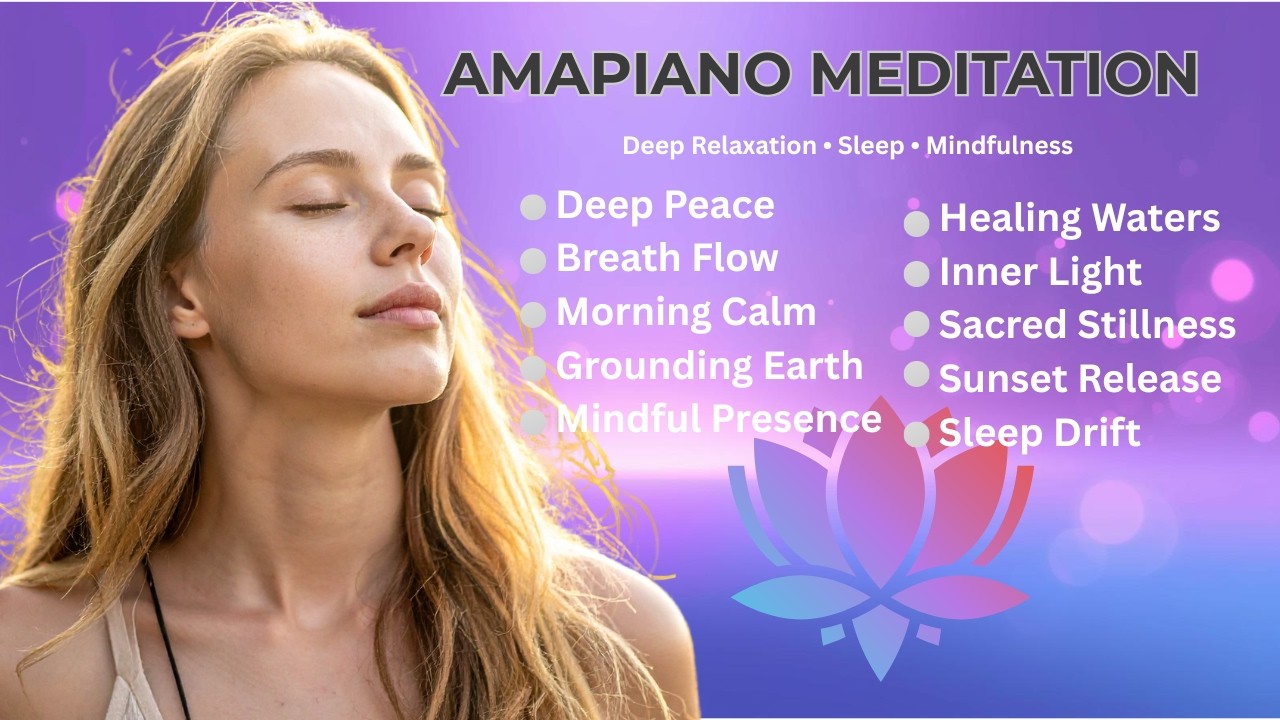 Amapiano Meditation Music 🧘 | 45 Minutes Peaceful Instrumentals for Mindfulness, Relaxation & Sleep