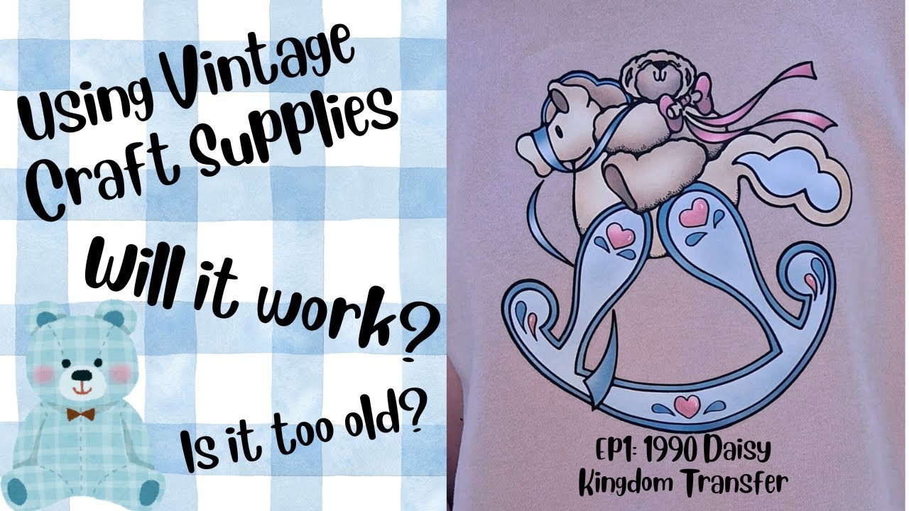 Using Vintage Craft Supplies | 1990 Daisy Kingdom Iron On Transfer