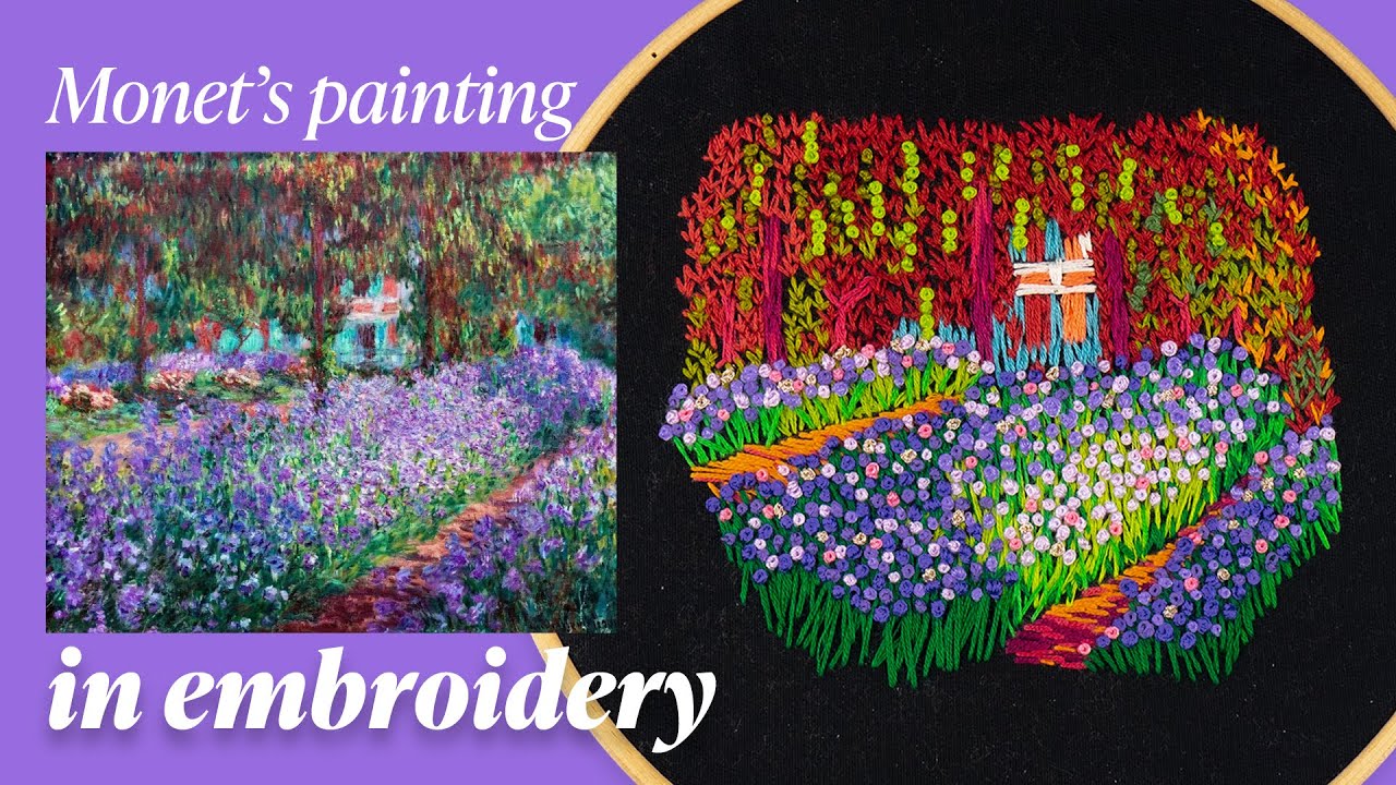 EMBROIDERY inspired by Monet's painting (it took me a week)