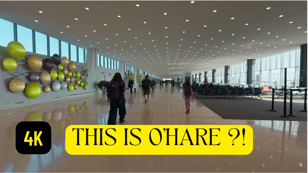 Chicago O&rsquo;Hare International Airport (ORD) ✈️ Terminal 5 Tour | Immersive ASMR walk in 4K POV