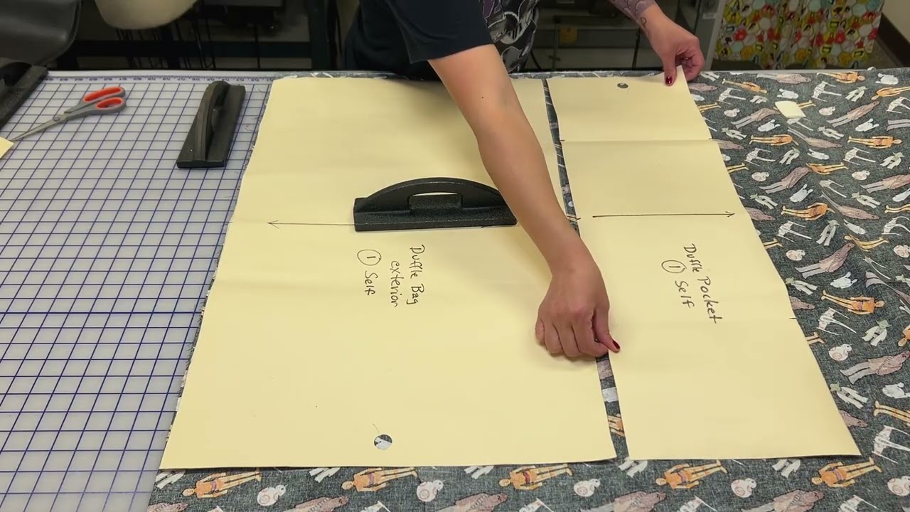 How to Sew a Drawstring Duffle Bag - Part 1 - Intro and Cutting the Pattern