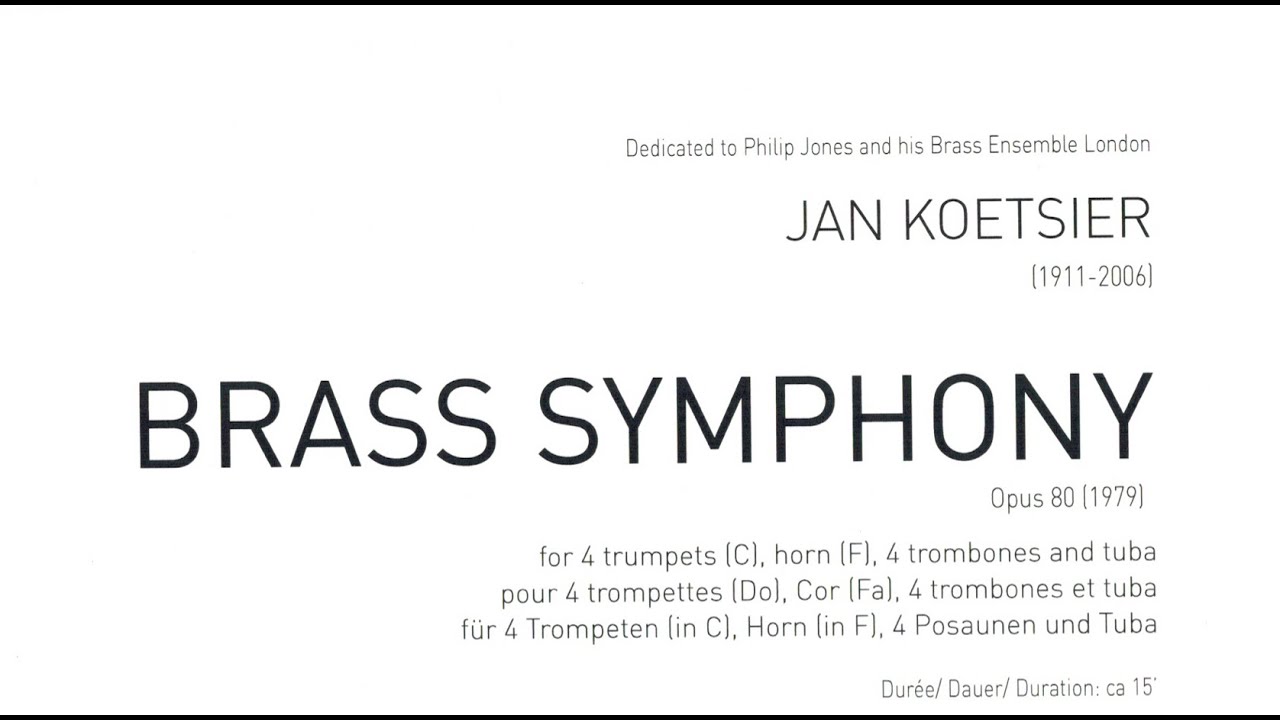 Koetsier - Brass Symphony [score]