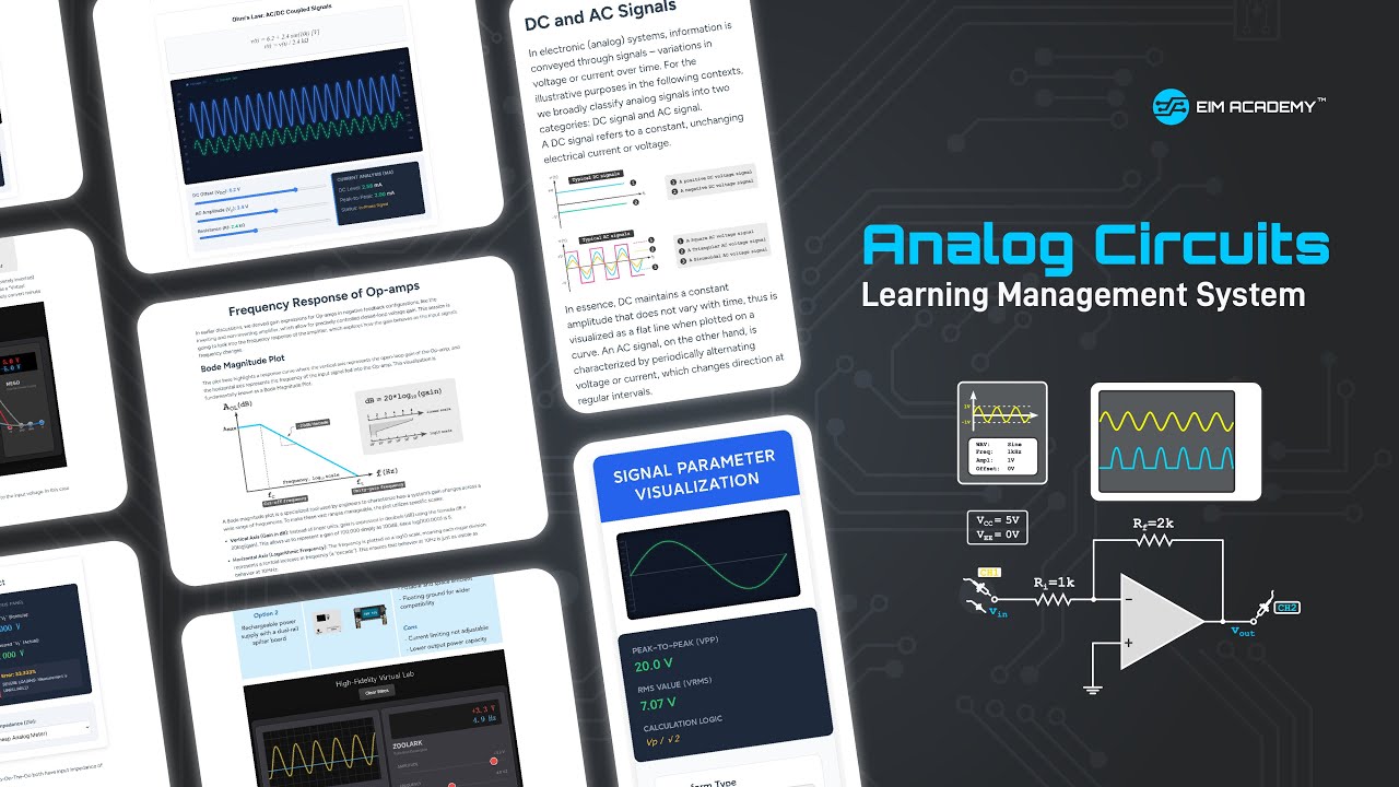 An interactive course on Fundamental Analog Circuits and Semiconductors