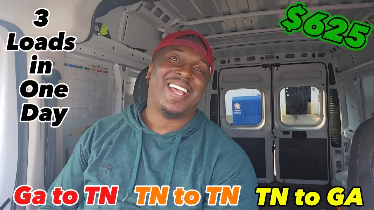 3 Loads in one day for $625, all 3 loads by different carriers! | Cargo Van Business 