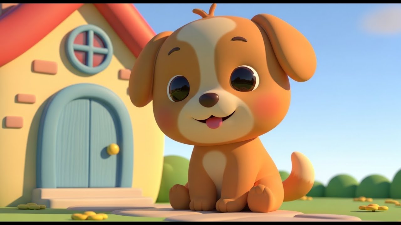 This Little Dog Lives Alone | Gentle Puppy Rhyme for Kids | Nursery Rhymes & Songs for Children