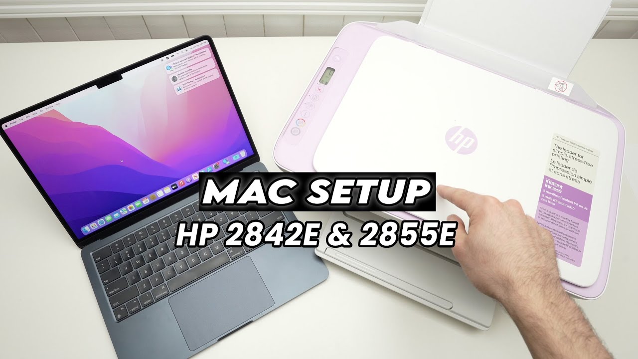 Как настроить Mac для работы с принтерами HP DeskJet 2842e и 2855e (подключение по Wi-Fi)