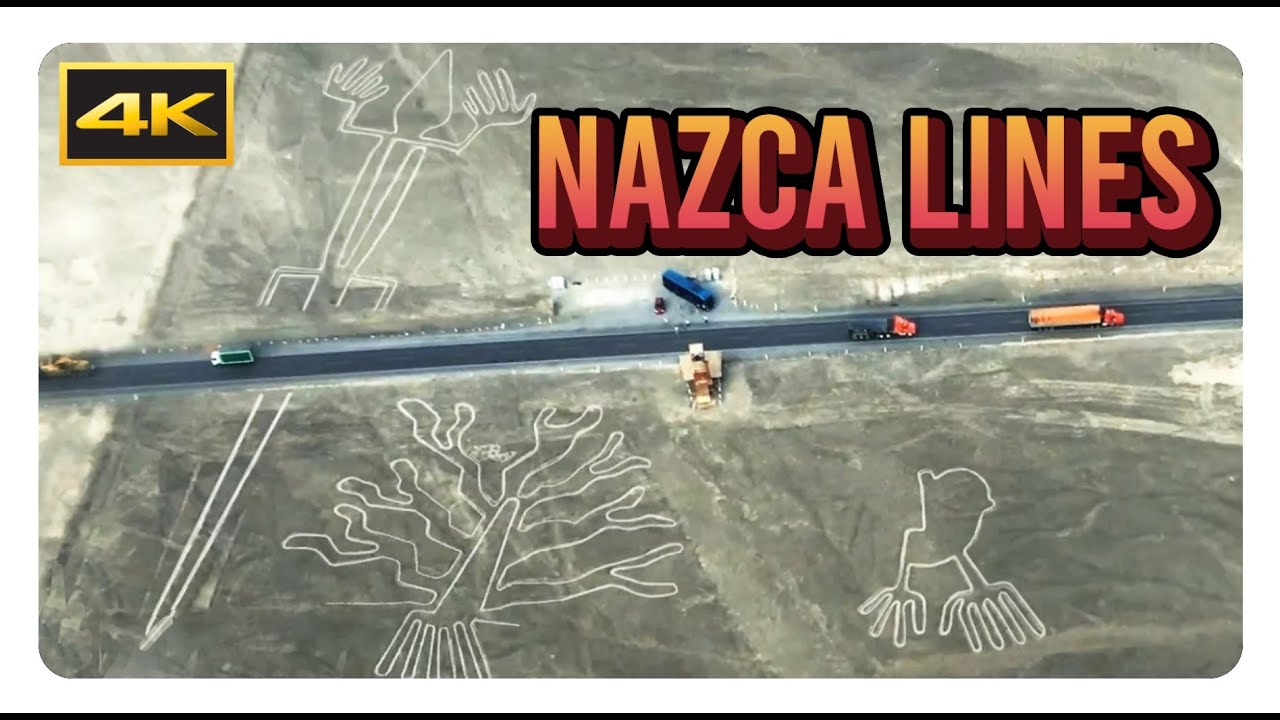 Nazca Lines 4K / Flight Over the Lines - Nazca / Peru - Ancient Geoglyphs / Mystery