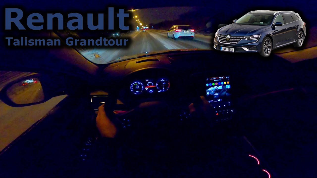 Renault Talisman Grandtour (2021) | POV test drive at night on snowy roads