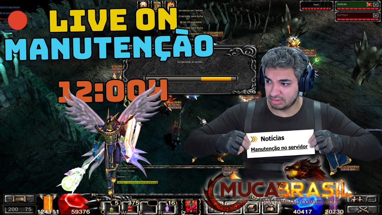 🔴LIVE ON: MU CA BRASIL -  Manutenção no servidor 12:00h 04/02/2026 ❗muca❗guild ❗discord