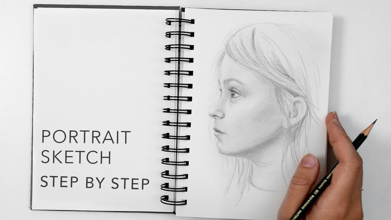 How to sketch a face for beginners - Draw with me