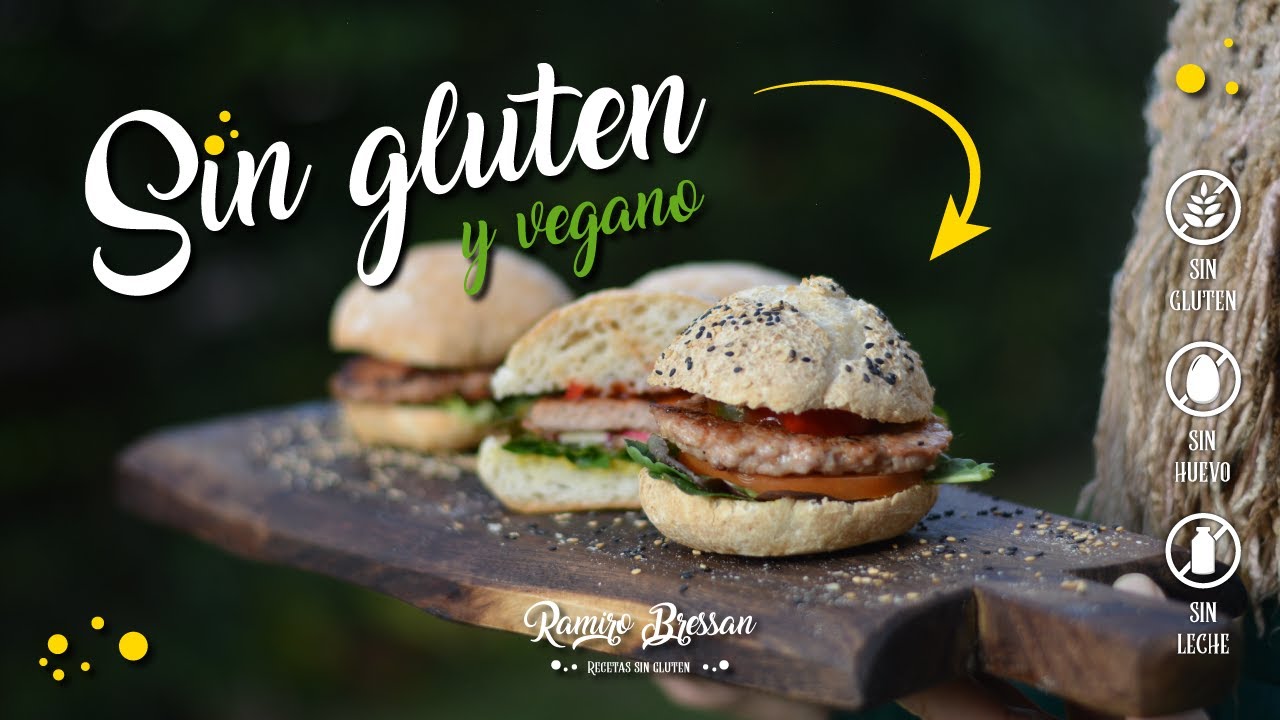 🍔 PAN DE HAMBURGUESA sin TACC y vegano 🌱 ¡Esponjoso y fácil! | Recetas SIN GLUTEN