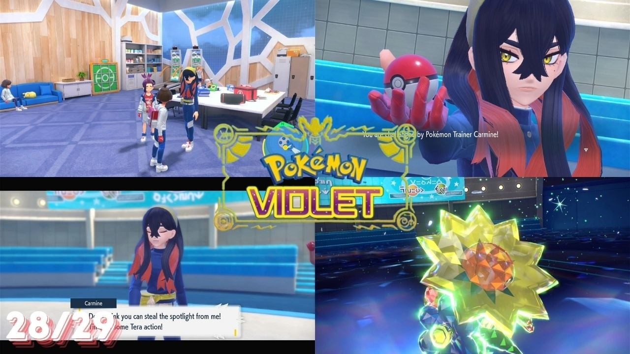 Pokemon Scarlet and Violet Blueberry Academy Battling Carmine
