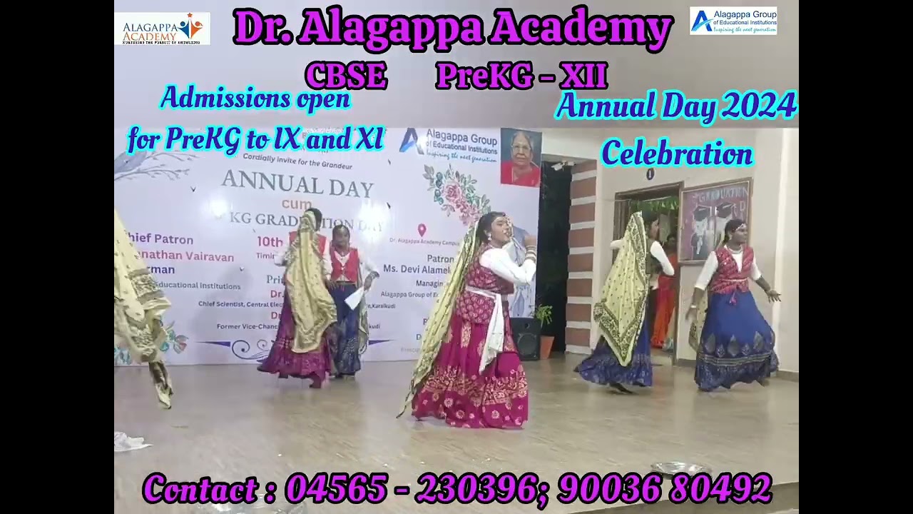 Admissions open for KG to IX and XI  Dr.Alagappa CBSE Academy  Contact : 04565 - 230396; 90036 80492