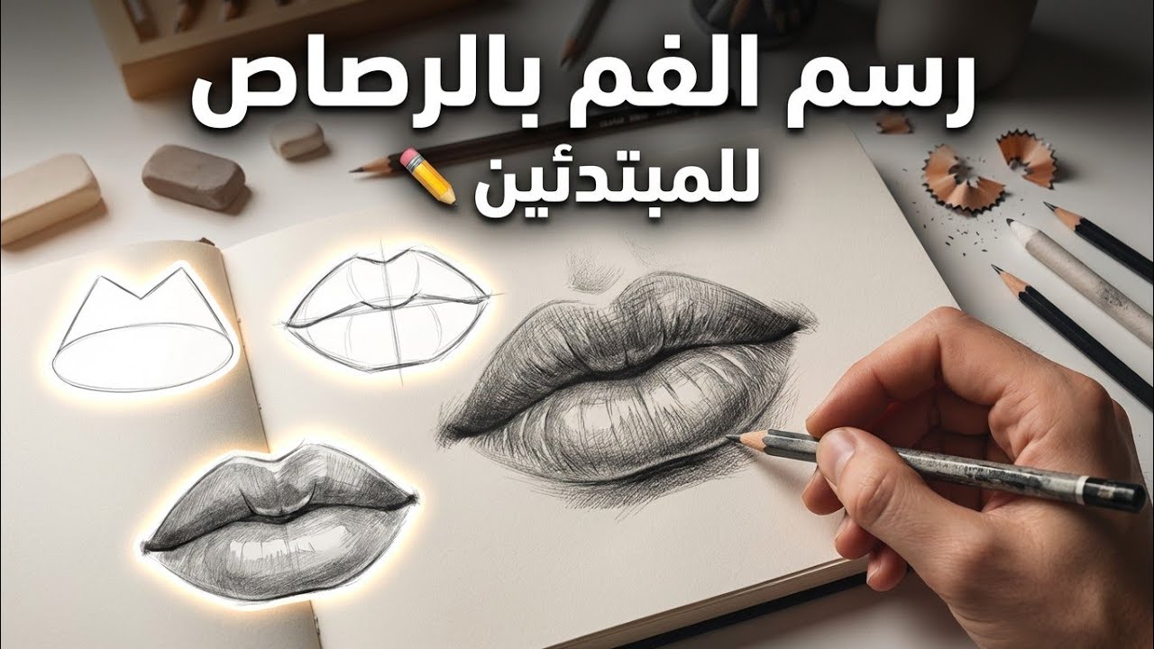 تعلم اسرار رهيبه لرسم الفم باحترافية في البورتريه بسهولة😍