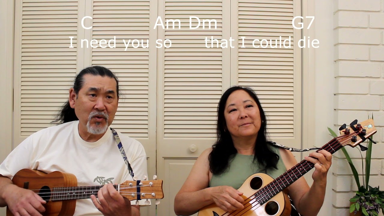 All I Have To Do Is Dream - Ukulele Play Along - Lyrics and Chords On Screen