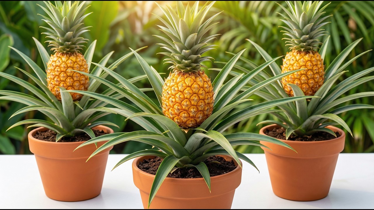 I Planted Pineapple in a Pot Last Year. Look at What My Family Is Harvesting Now.