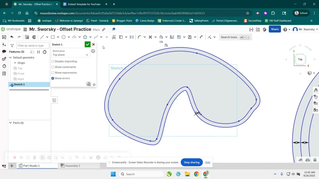 Using the Offset Tool in Onshape