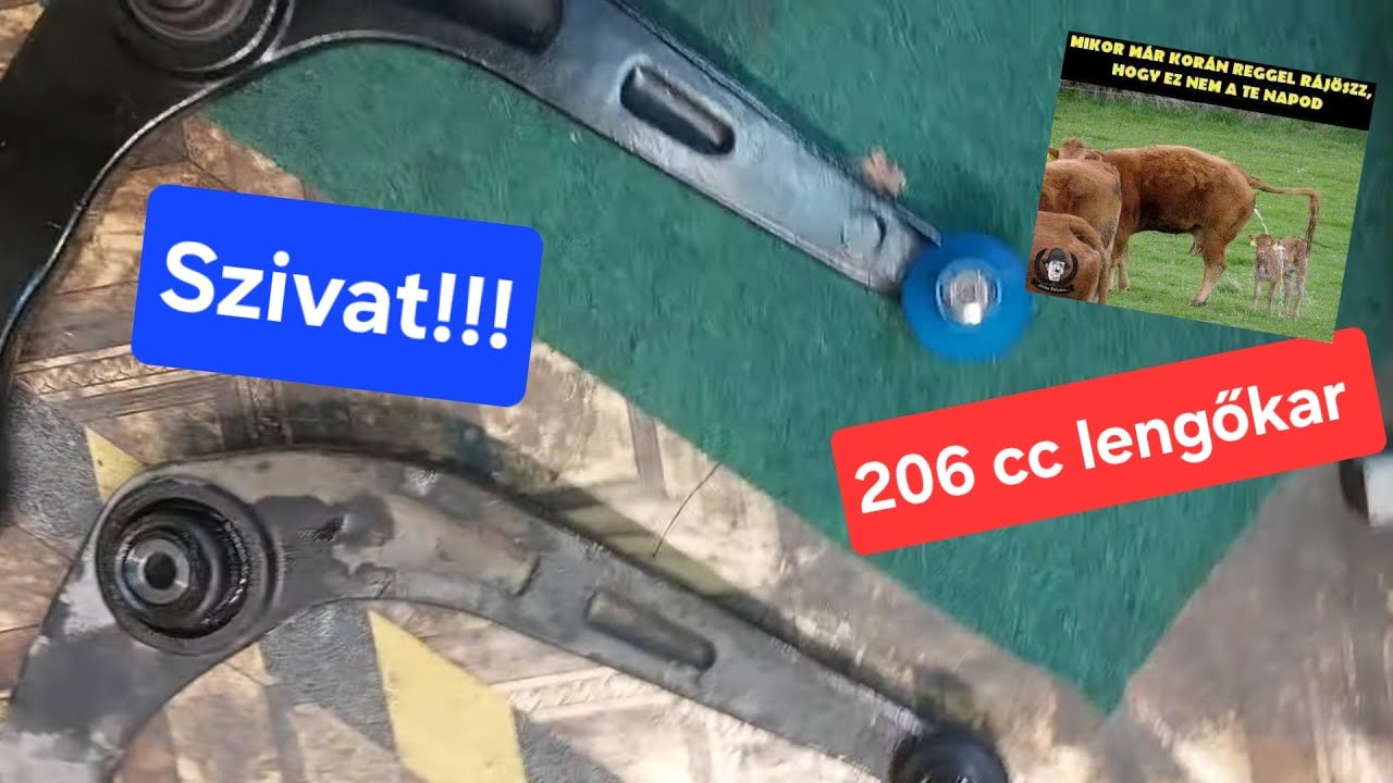 Peugeot 206cc stab pálca, lengőkar csere ami jól megszívatott, nesze neked erősített rugó.