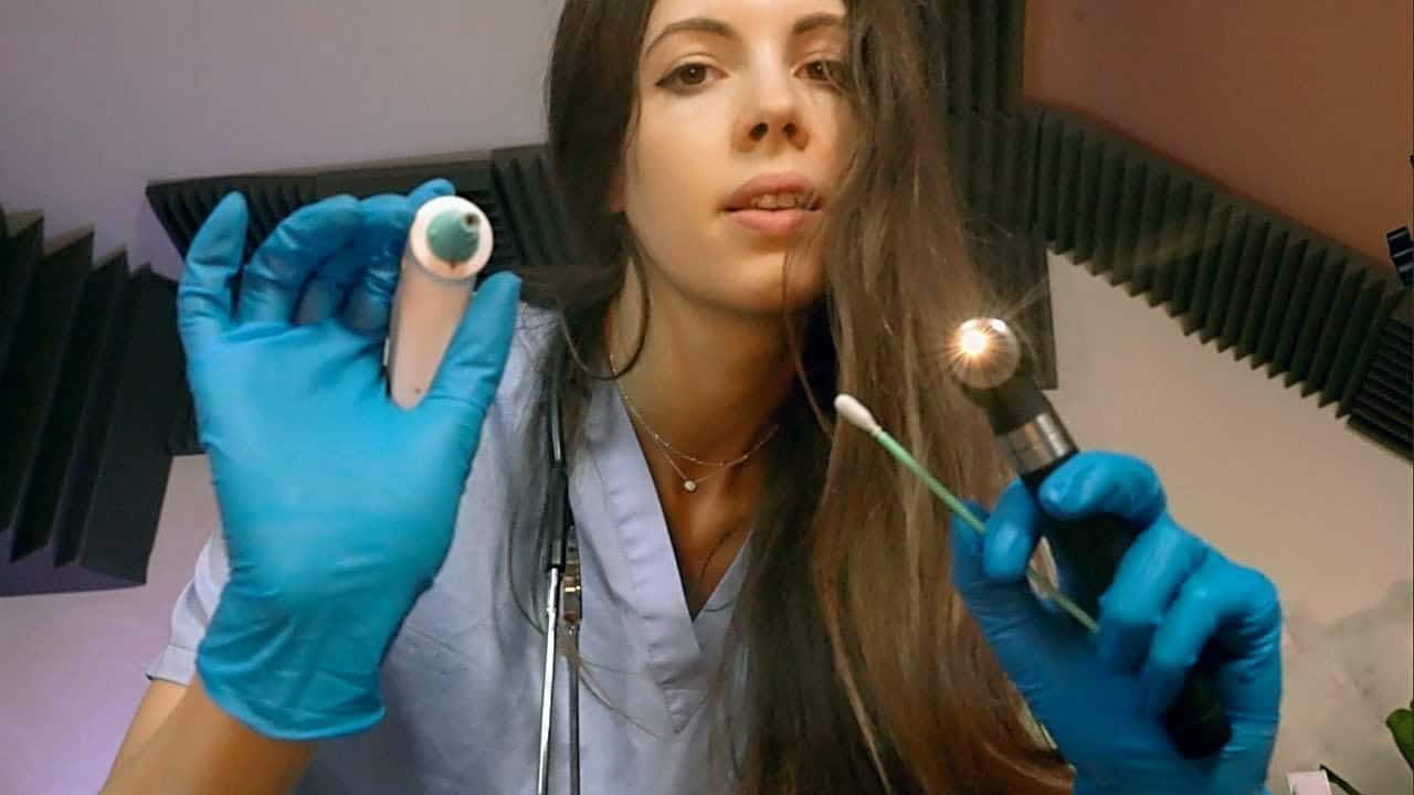 ASMR - Nurse Home Visit (Checkup, Ear Cleaning, Cranial Nerve Exam)