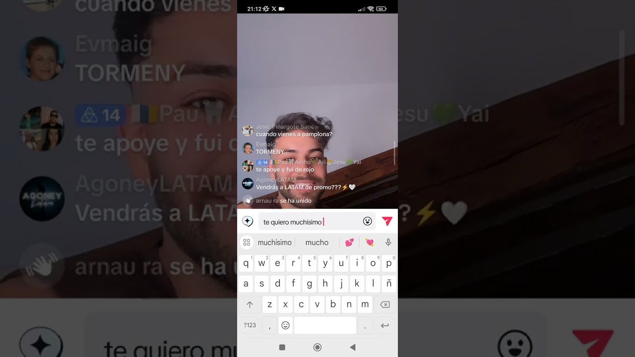 Directo de Agoney en tiktok (13.05.2024)