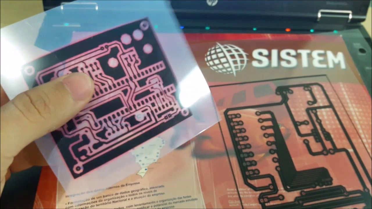 Tipos de películas / transparências para confecção de placas PCI/PCB