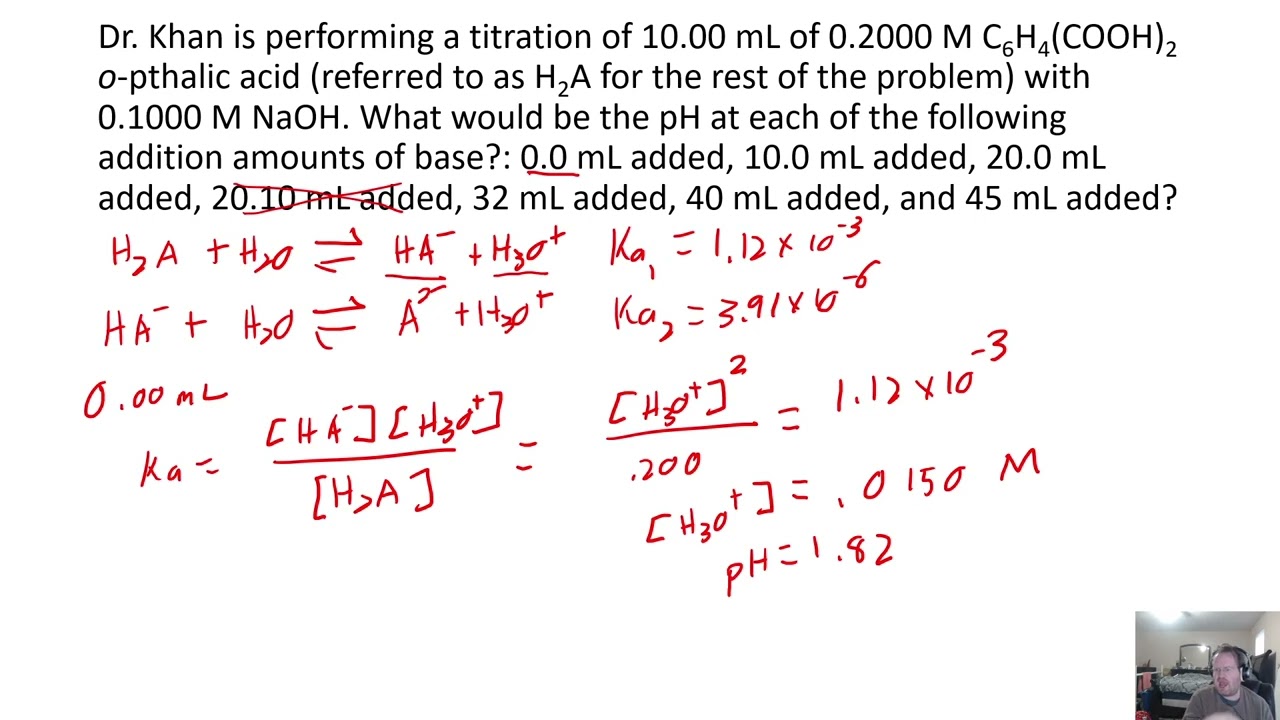Solving a titration for a polyprotic acid for analytical chemistry