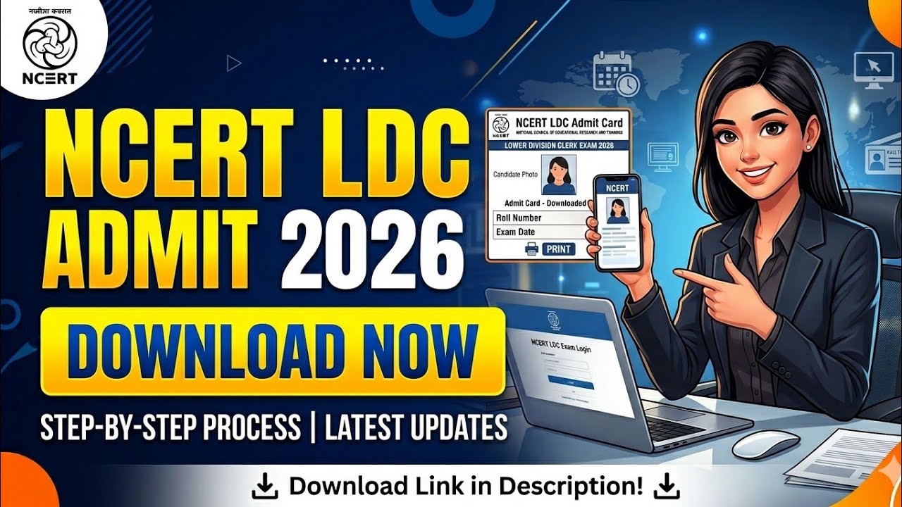 NCERT LDC Admit Card 2026 Kaise Download Kare? | NCERT LDC Exam Date & Hall Ticket Update