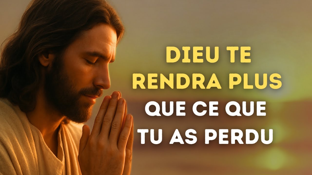 DIEU  te dit aujourd'hui : Le temps arrive où tu récupéreras tout ce que tu as perdu